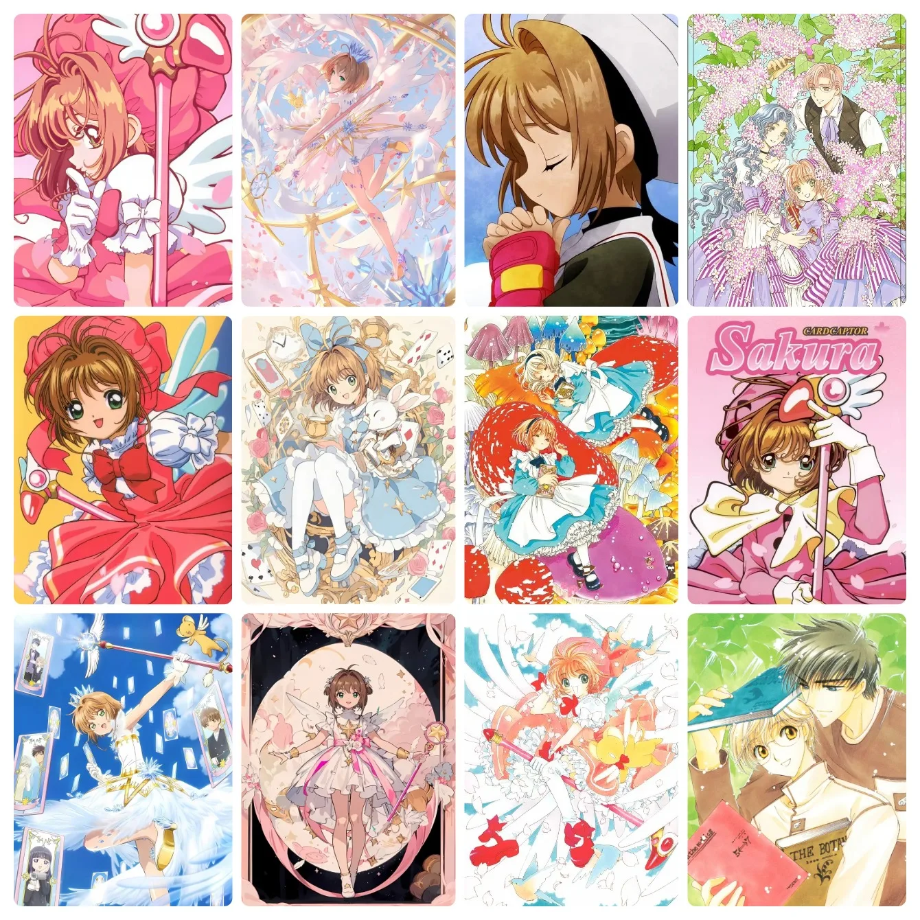 Photo Mosaic Print - ภาพเพชร คัปเตอร์การ์ด ซากุระ อนิเมะ คาวาอี้ งานศิลปะโมเสกทำมือ