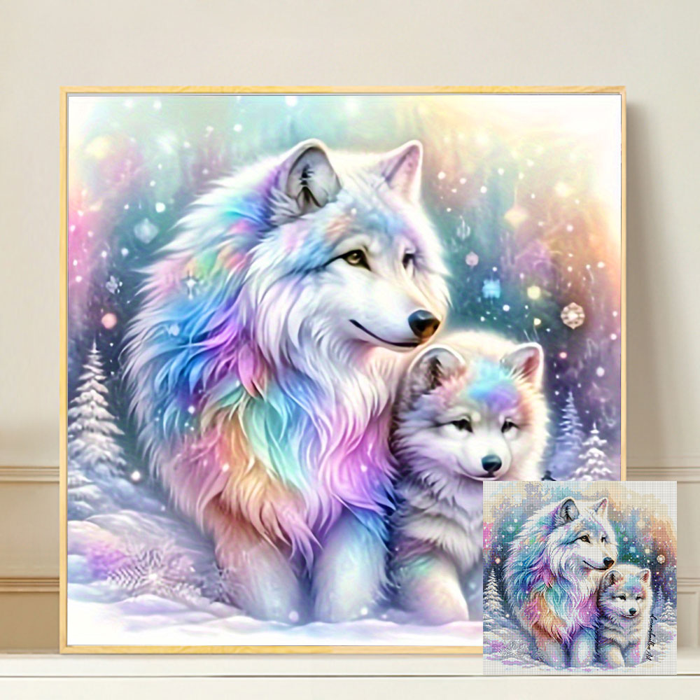 Photo Mosaic Print - ชุดภาพวาดเพชรรูปสัตว์ ครบชุด แบบเต็มพื้นที่ ใช้เพชรทรงกลมและทรงสี่เหลี่ยม ภาพโมเสกการ์ตูน ของขวัญทำมือ