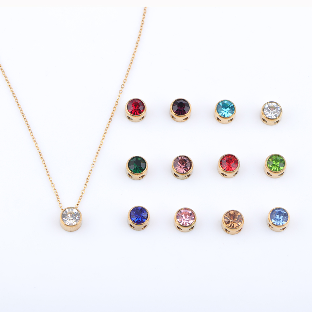 สแตนเลส 12 Birthstones จี้สร้อ - Birth Flower Necklace บทวิจารณ์และราคา