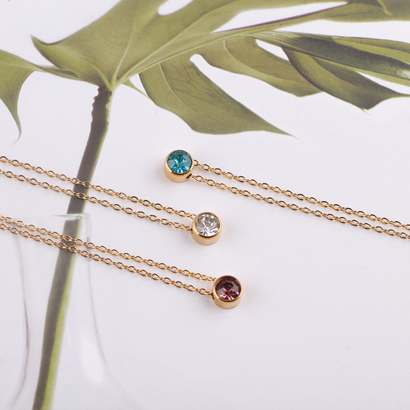 สแตนเลส 12 Birthstones จี้สร้อ - Birth Flower Necklace บทวิจารณ์และราคา