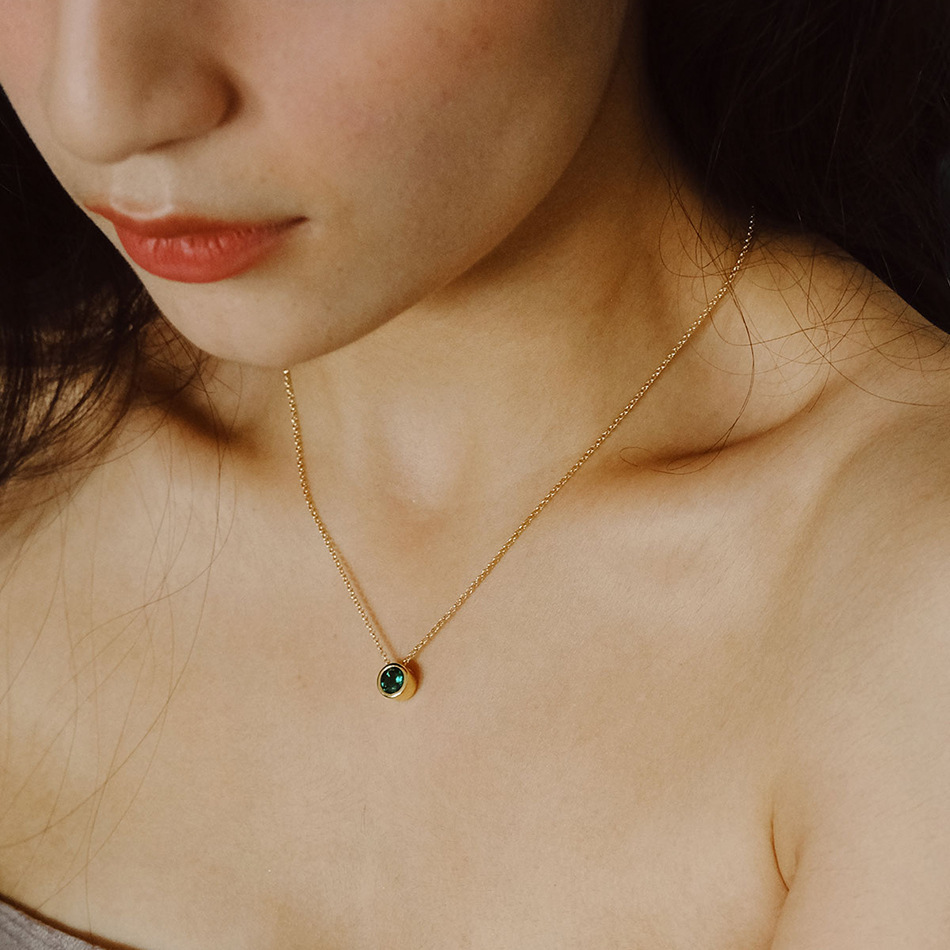 สแตนเลส 12 Birthstones จี้สร้อ - Birth Flower Necklace บทวิจารณ์และราคา