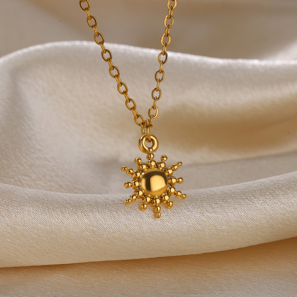 สแตนเลสเรขาคณิตสร้อยคอผู้หญิงแ - Birth Flower Necklace บทวิจารณ์และราคา